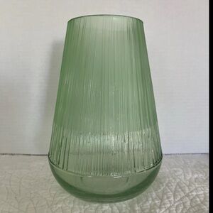 Sea Green Vase Sorcha by Inna-Glas Germany Frosted Ombré (Sea-foam Green) Ribbed